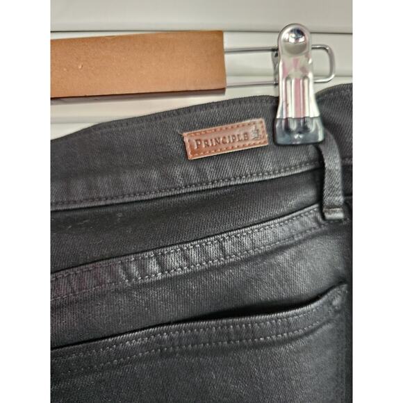 Principle Denim Innovators Black Leather Look Jeans‎ Womens 30 Dreamer Skinny - Picture 3 of 7